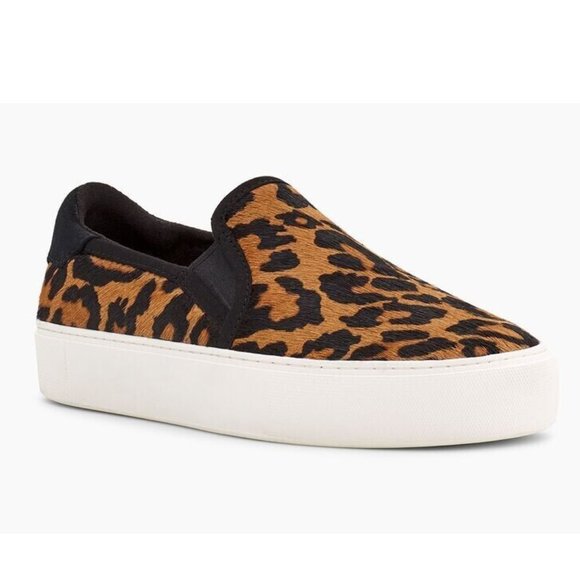 UGG Shoes - UGG Womens Cahlvan Butterscotch Panther Print Cow Hair Slip-On Sneaker Size 6
